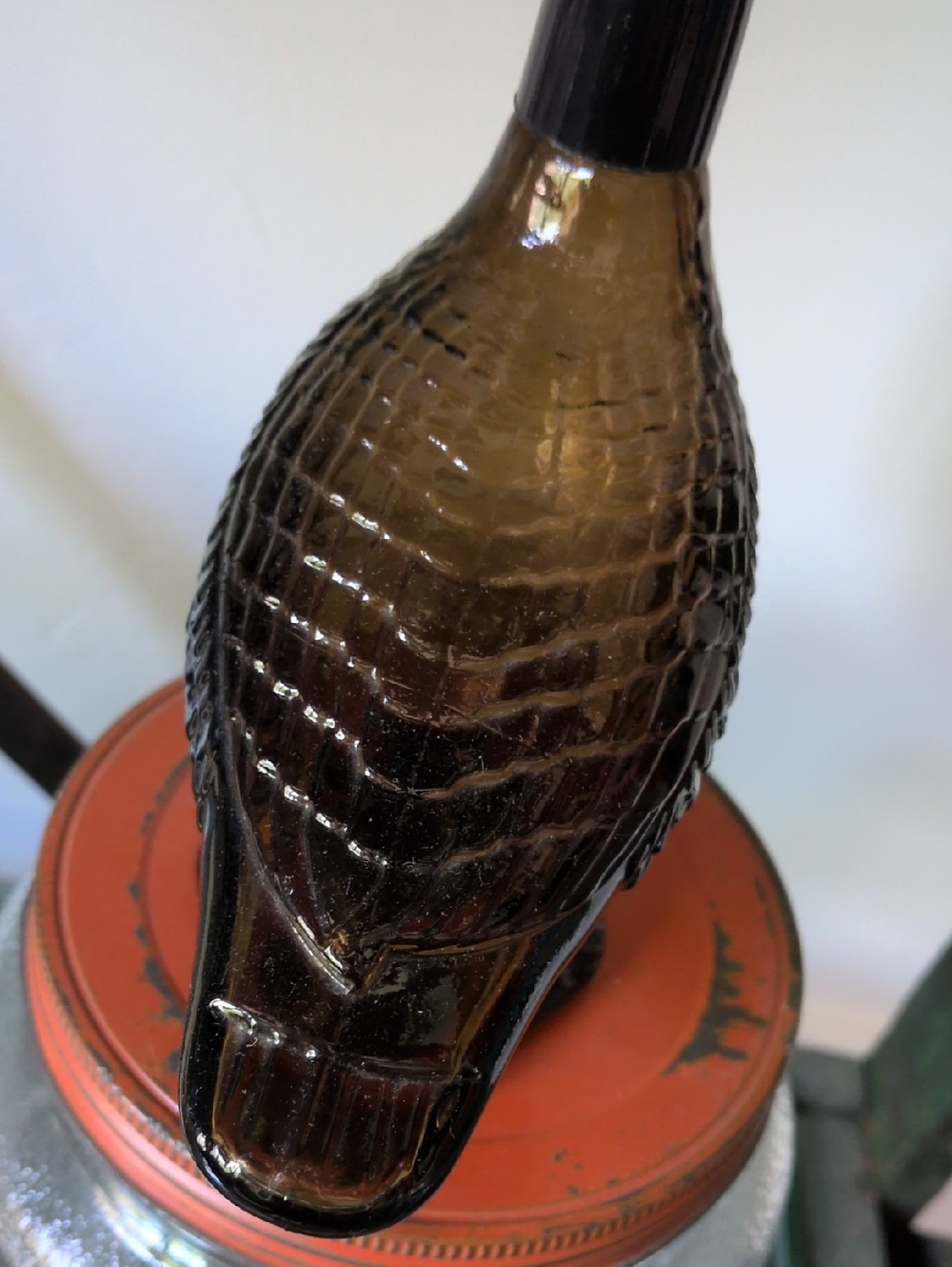 Vintage 1970s Avon Canada Goose Brown Glass Perfume Cologne Bottle Decanter - Picture 6 of 12